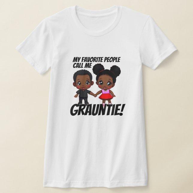 Grauntie Cute Boy & Girl T-Shirt (Laydown)