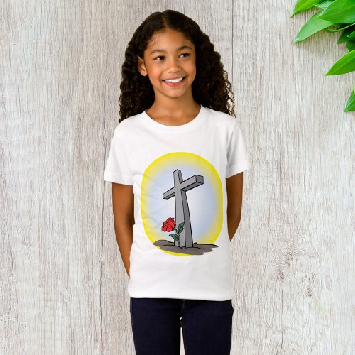 Grave Cross Cemetery Girls T_Shirt