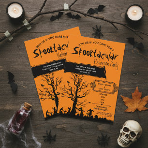 "Grave Delight" Spooktacular Halloween Party Invitation