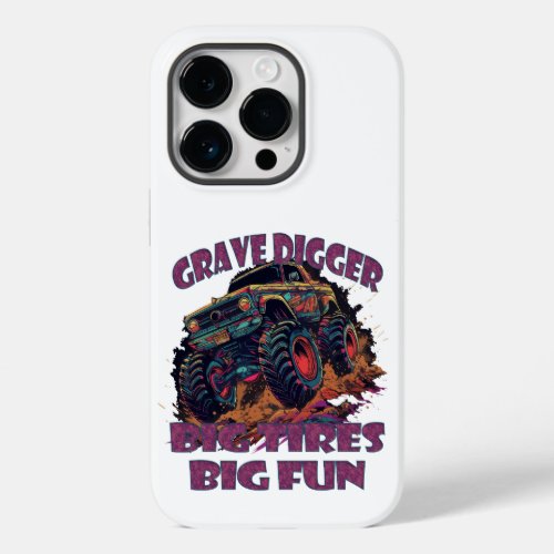 Grave Digger Big Tires Big Fun Monster Truck Case_Mate iPhone 14 Pro Case