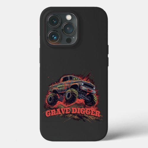 Grave Digger Monster Truck iPhone 13 Pro Case