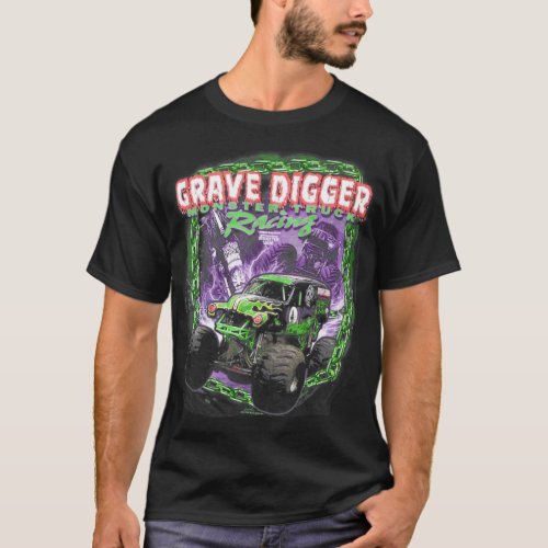 Grave Digger Monster Truck Racing 2 T_Shirt