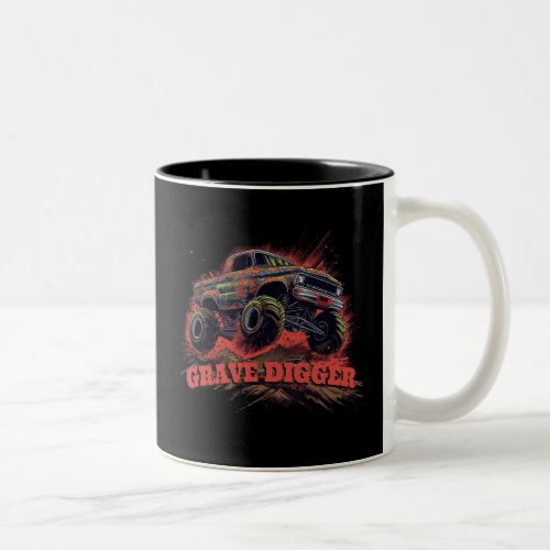 Grave Digger Monster Truck Two_Tone Coffee Mug