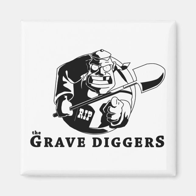grave diggers logo magnet (Front)