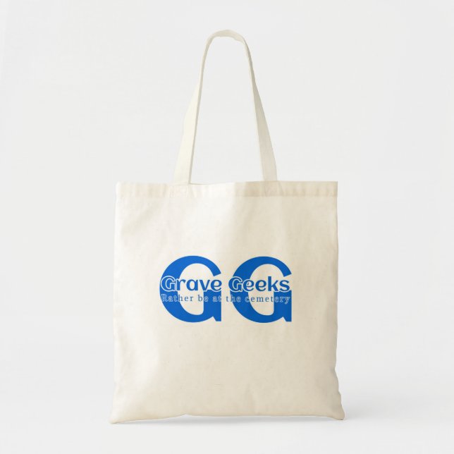 Grave Geeks Tote Blue Bag (Front)