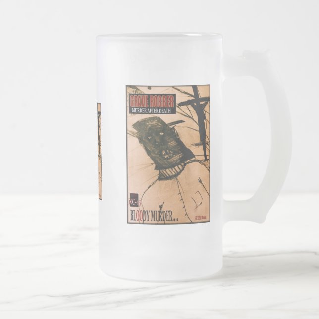 grave robber FLYER Frosted Glass Beer Mug (Right)