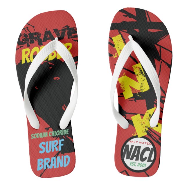 GRAVE ROBBER INK FLIP FLOPS (Footbed)