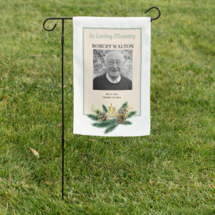 Grave Site Candle Tribute Photo Memorial Garden Flag
