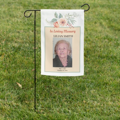 Grave Site Floral Tribute Memorial Garden Flag