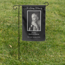 Grave Site Memorial Photo Black