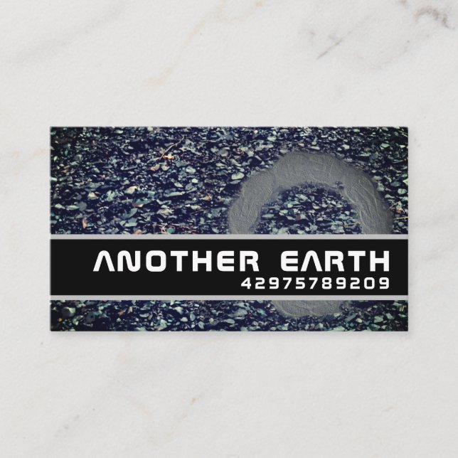 Gravel and cement Another Earth Business Card (Front)