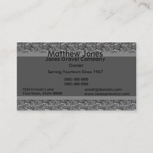 Gravel Business Card