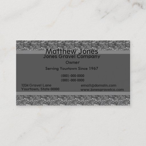 Customizable Gravel Business Card