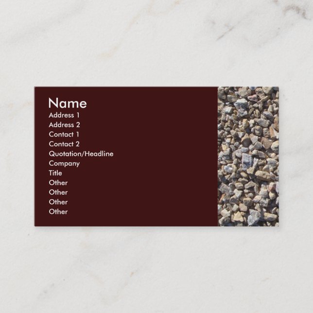 Gravel Chert Business Card (Front)