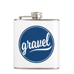 Gravel Cycling Blue Logo Flask