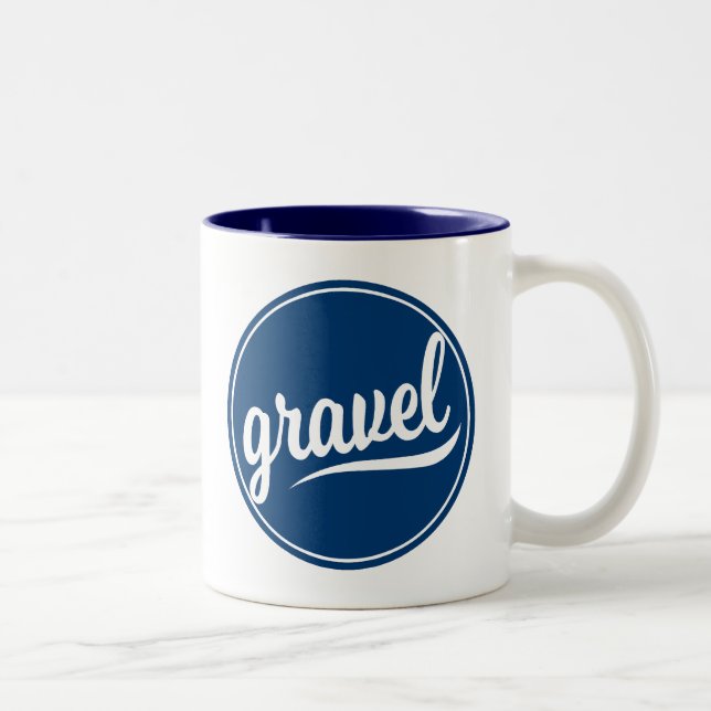 Gravel Cycling Blue Logo Two-Tone Coffee Mug (Right)