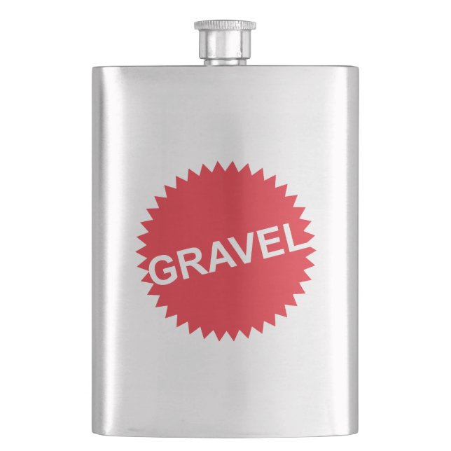 Gravel Cycling Red Logo Flask (Front)