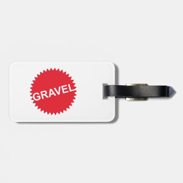 Gravel Cycling Red Logo Luggage Tag (Back Horizontal)