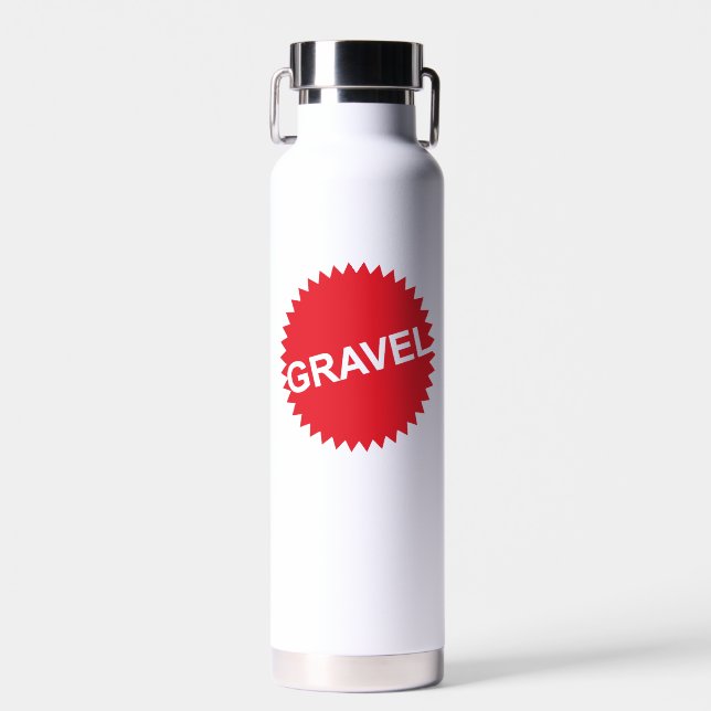 Gravel Cycling Red Logo Water Bottle (Front)