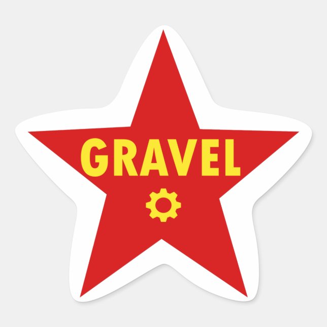 Gravel Cycling Star Sticker (Front)