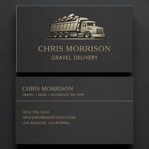 Gravel Delivery Service Professional Business Card