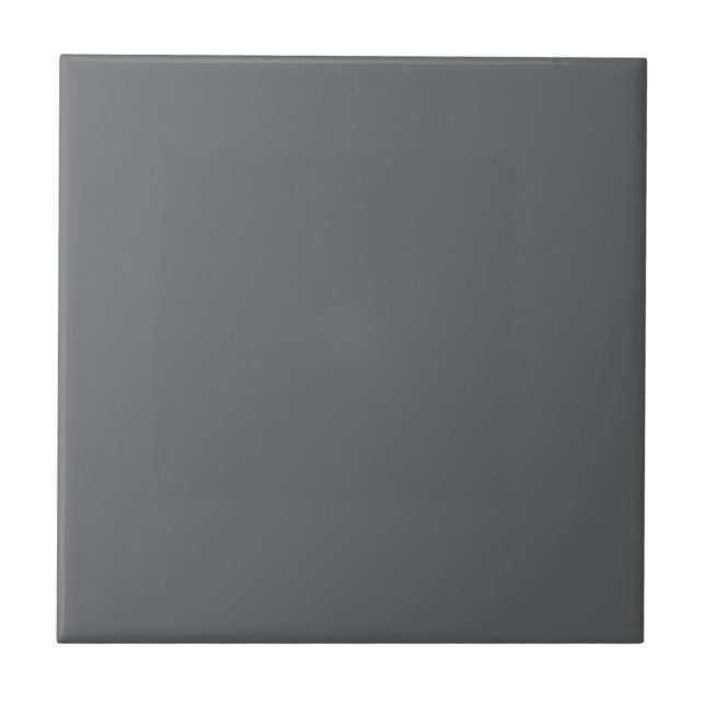 Gravel Gray Solid Color | Classic Elegant Ceramic Tile (Front)