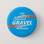 Gravel Libertarian Button at Zazzle