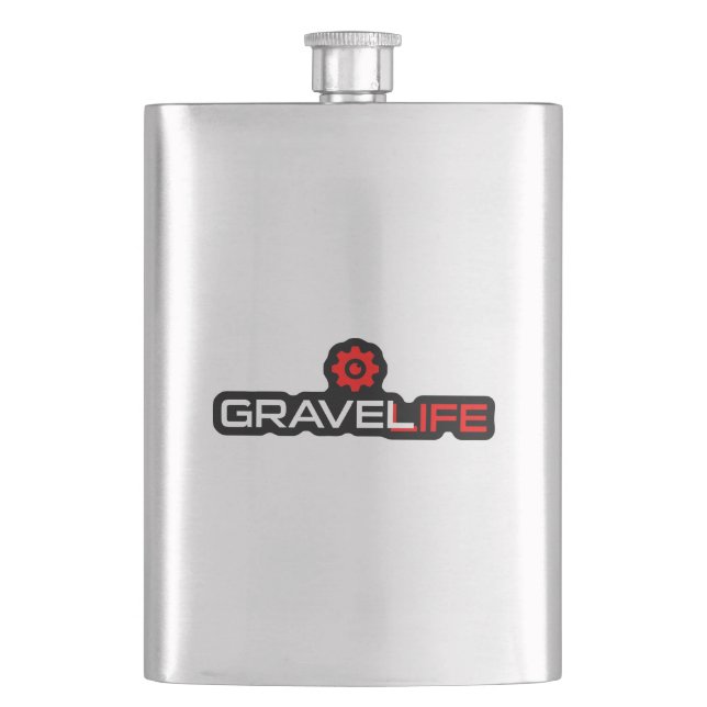 Gravel Life Cycling Flask (Front)
