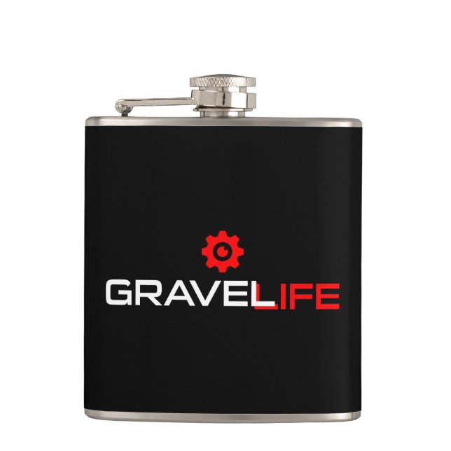 Gravel Life Cycling Flask (Front)