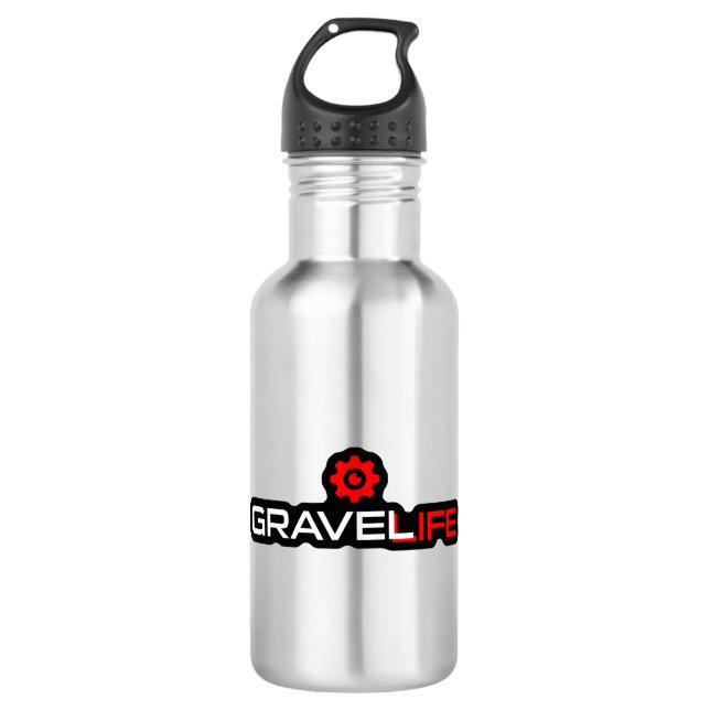 Gravel Life Cycling Stainless Steel Water Bottle (Front)