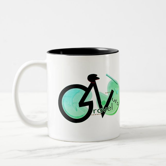 Gravel Nuts  Two-Tone Coffee Mug (Left)