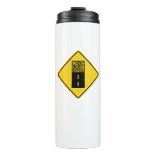 Gravel Road Sign Thermal Tumbler