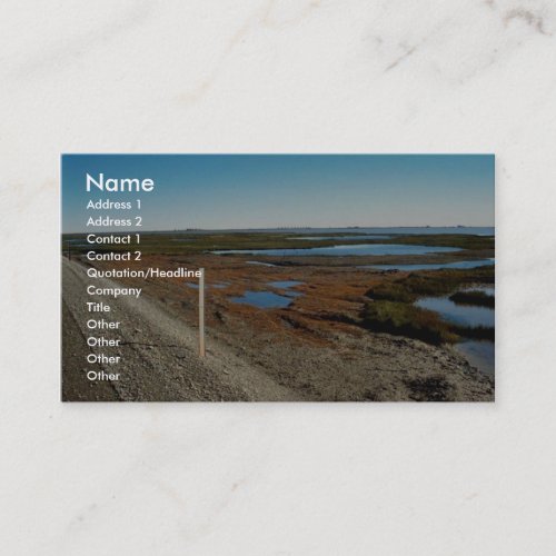 Gravel Road with North Slope Oil fields in backgro Business Card