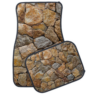 Gravel small stone wall  car floor mat