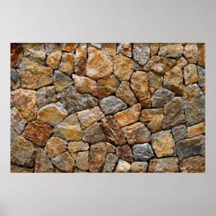 Gravel small stone wall poster
