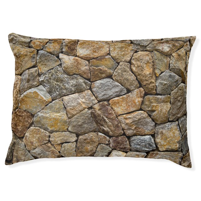 Gravel Stone Wall: Decorative Design Pet Bed (Front)