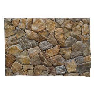 Gravel Stone Wall: Decorative Design Pillow Case