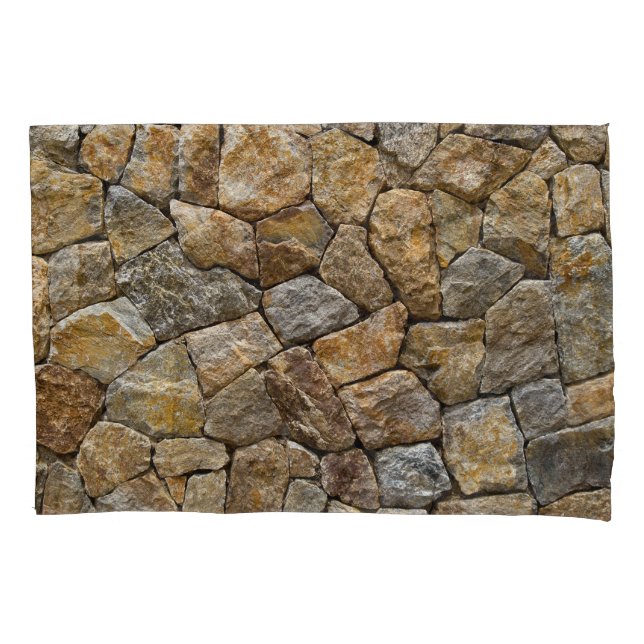 Gravel Stone Wall: Decorative Design Pillow Case (Front)