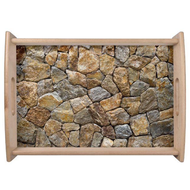 Gravel Stone Wall: Decorative Design Serving Tray (Front)