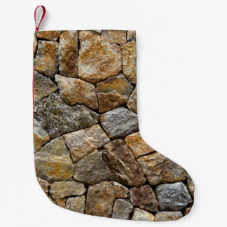 Gravel Stone Wall: Decorative Design Small Christmas Stocking