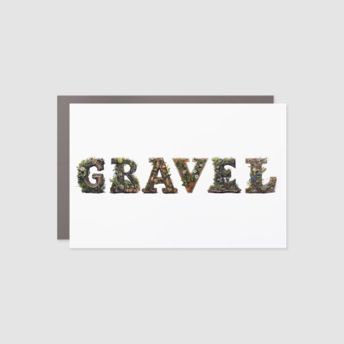 Gravel wood nature  car magnet