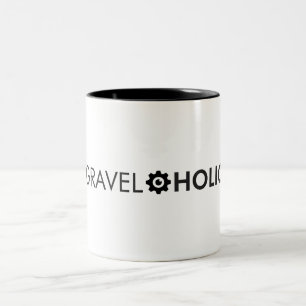 Gravelaholic Gravel Cycling Two-Tone Coffee Mug