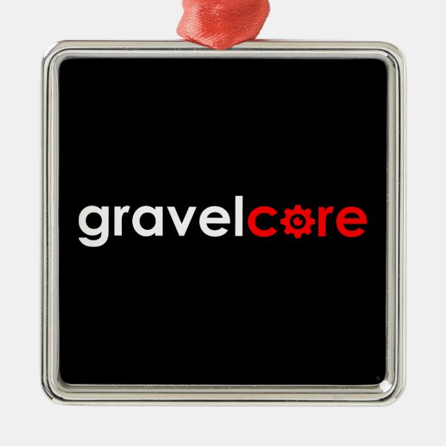 Gravelcore Gravel Cycling Metal Ornament (Front)