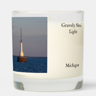 Gravely Shoal Light glass candle
