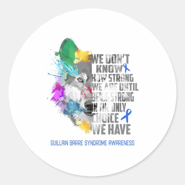 Graves Disease Awareness Ribbon Support Gifts Classic Round Sticker (Front)