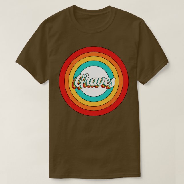 Graves Name Shirt Vintage Graves Circle (Design Front)
