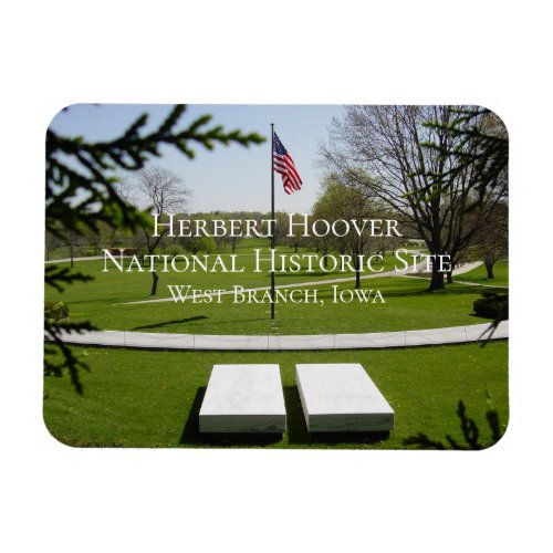 Gravesite President Herbert and Lou Hoover Iowa Magnet