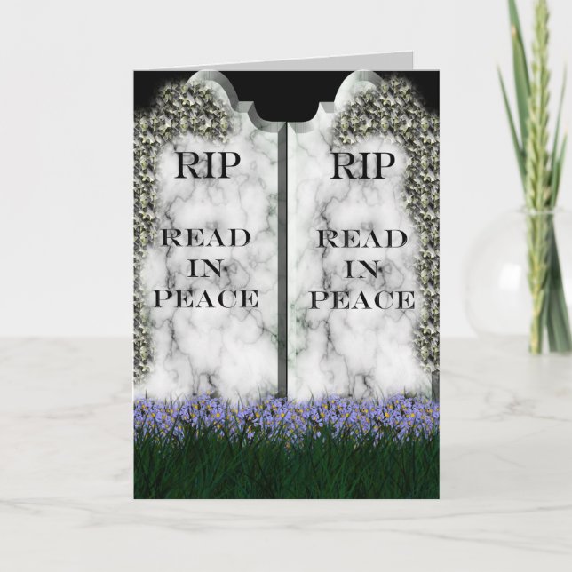 Gravestone Bookmark Card (Front)