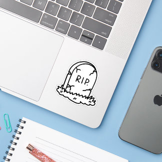Gravestone doodle sticker