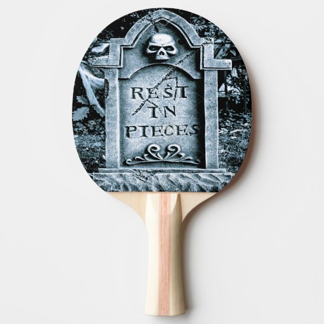 Gravestone Grave Halloween Ping Pong Paddle (Front)